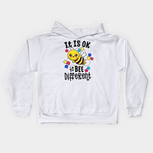 Autism Awareness It Is Ok To Bee Different Be Kind Kids Hoodie